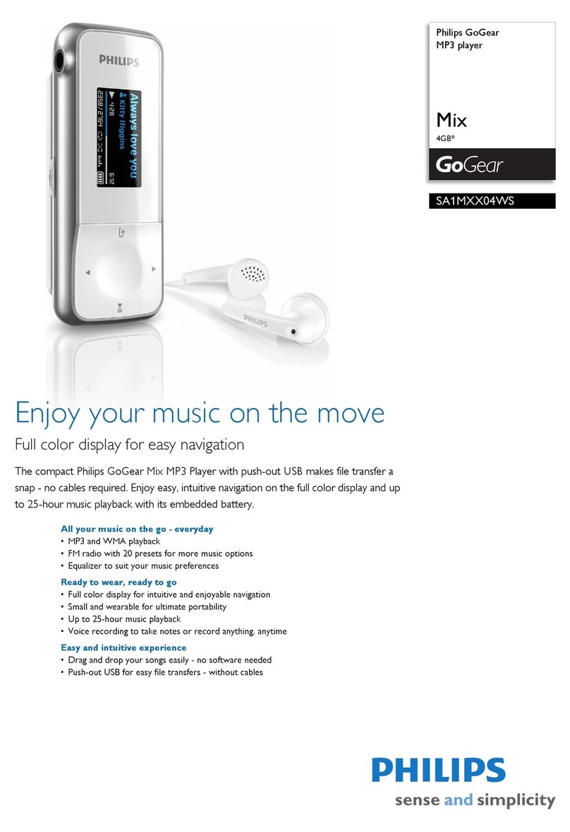 Philips GoGear SA1MXX04 4GB User manual