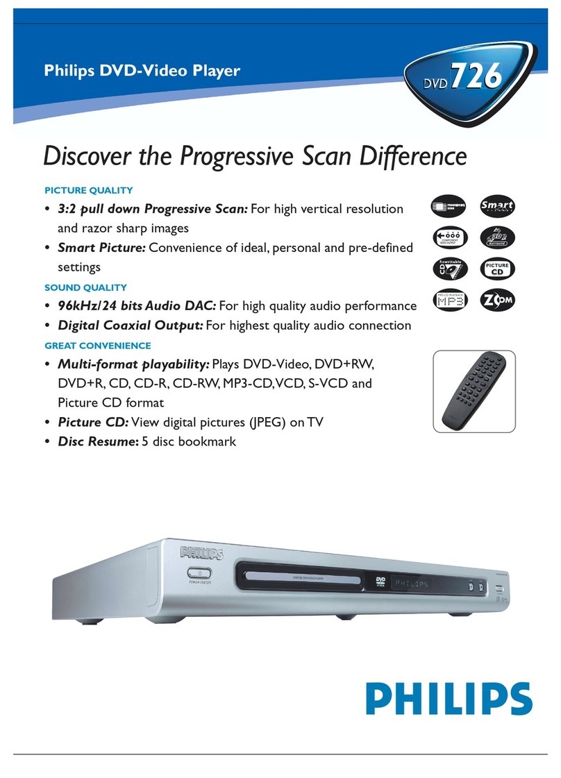 Philips DVD726AT Specifications