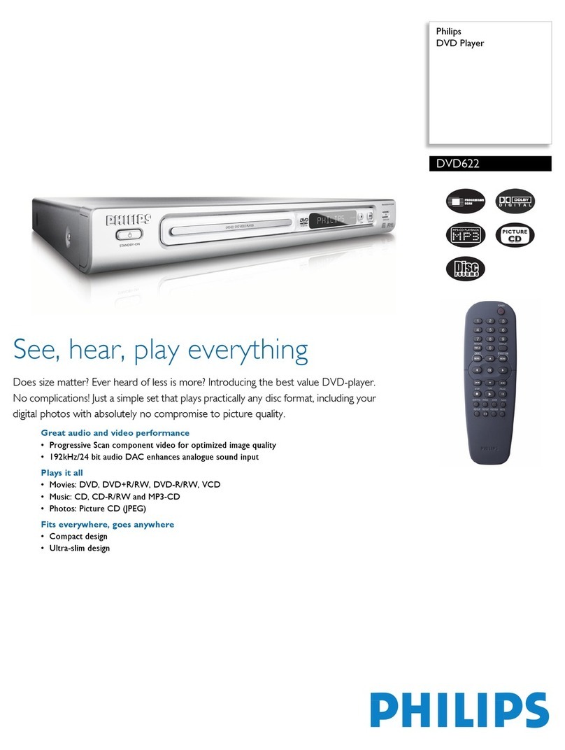 Philips DVD-622 Technical specifications