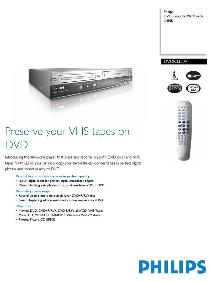 Philips DVDR3320V Series User manual