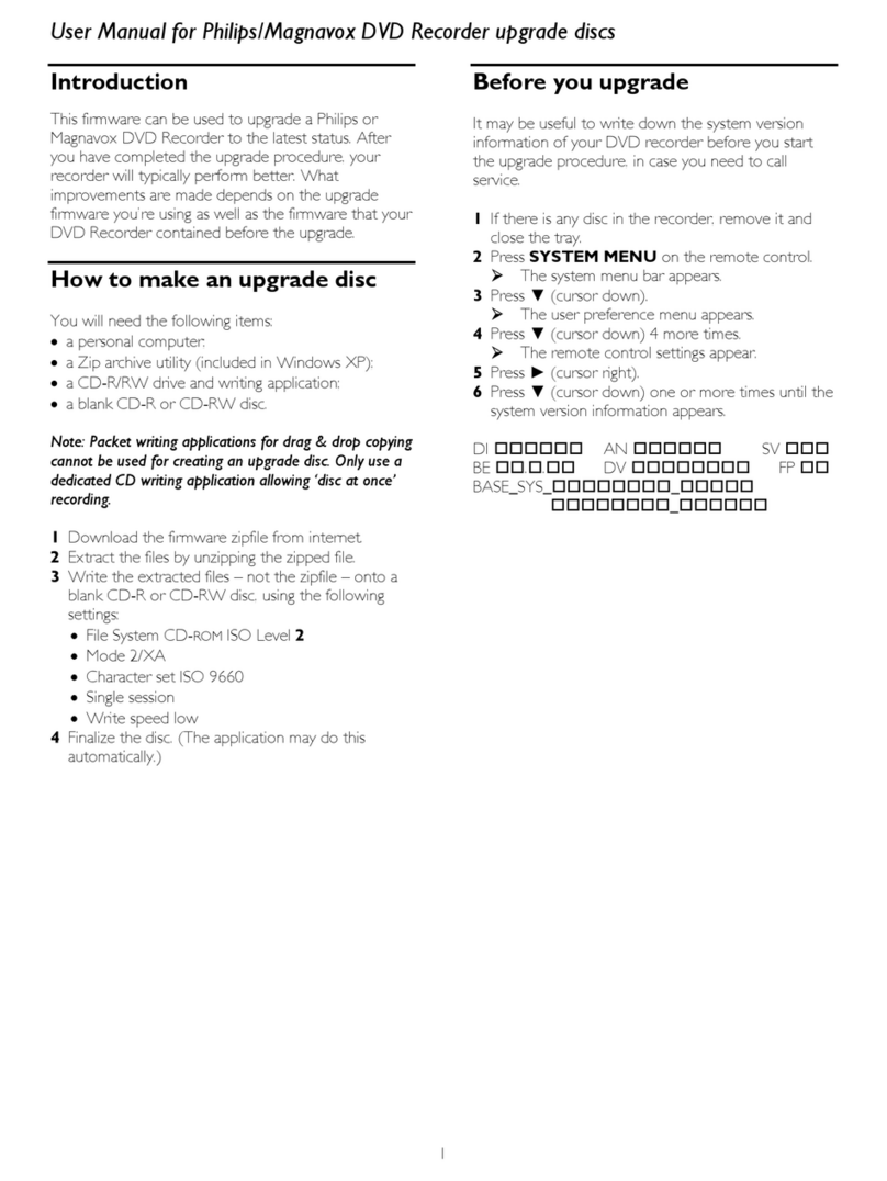 Philips DVDR1000 MkII Quick start guide