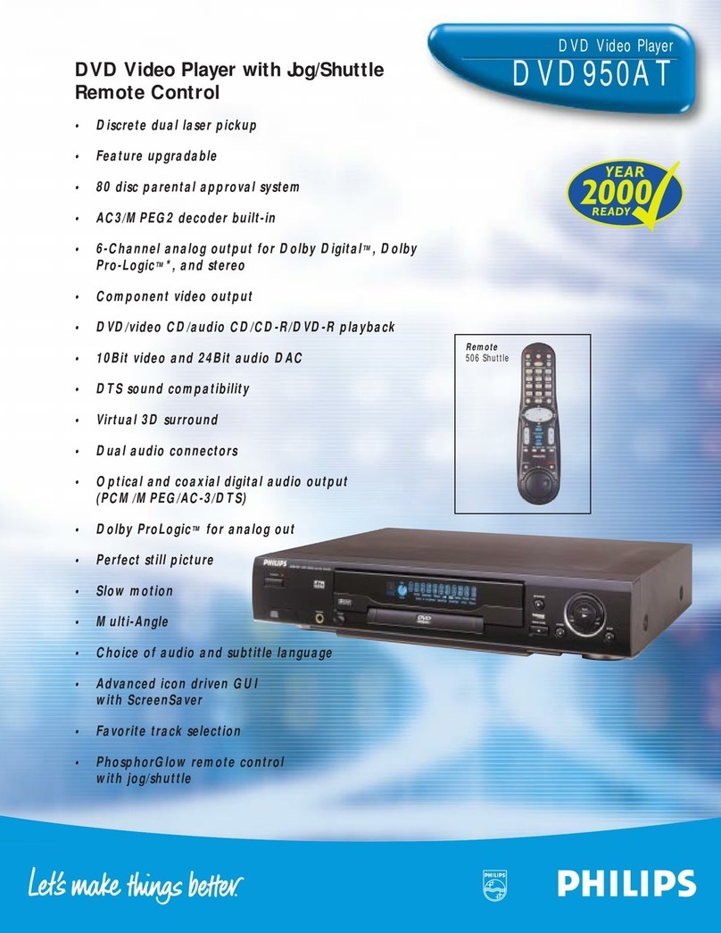 Philips DVD950AT Specifications