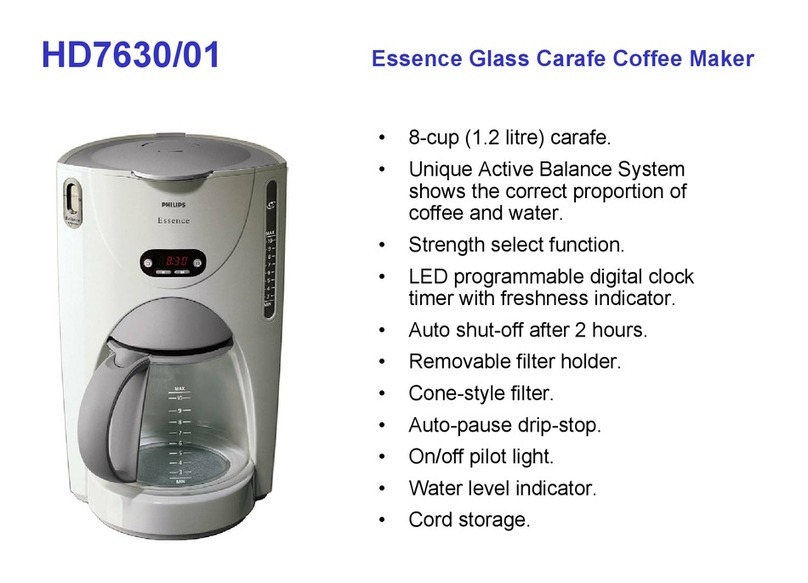 Philips Essence HD7630 Specifications