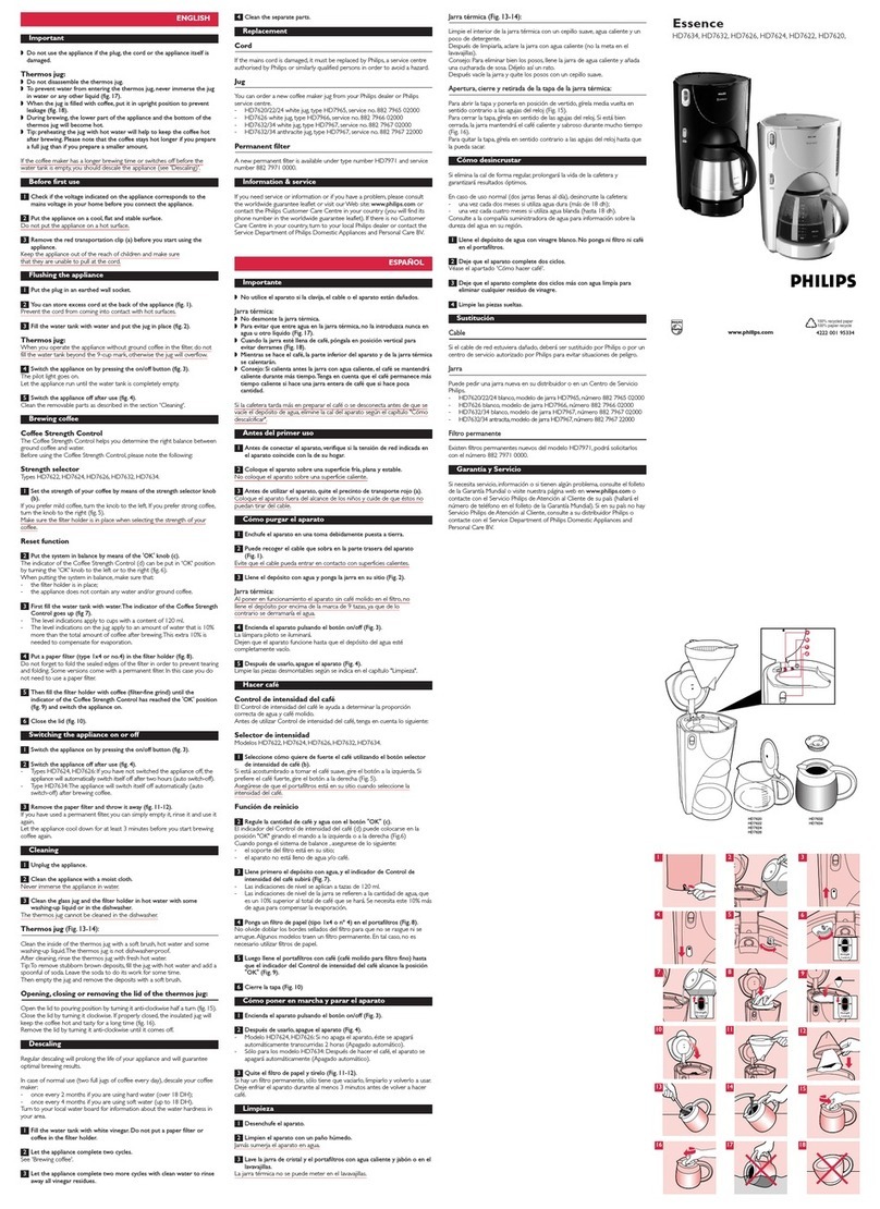 Philips Essence HD7620 user guide