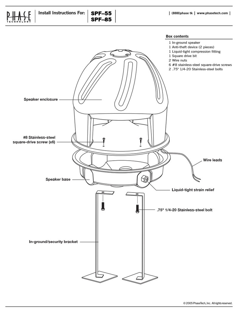 Phase Technologies SPF-55 Install instructions