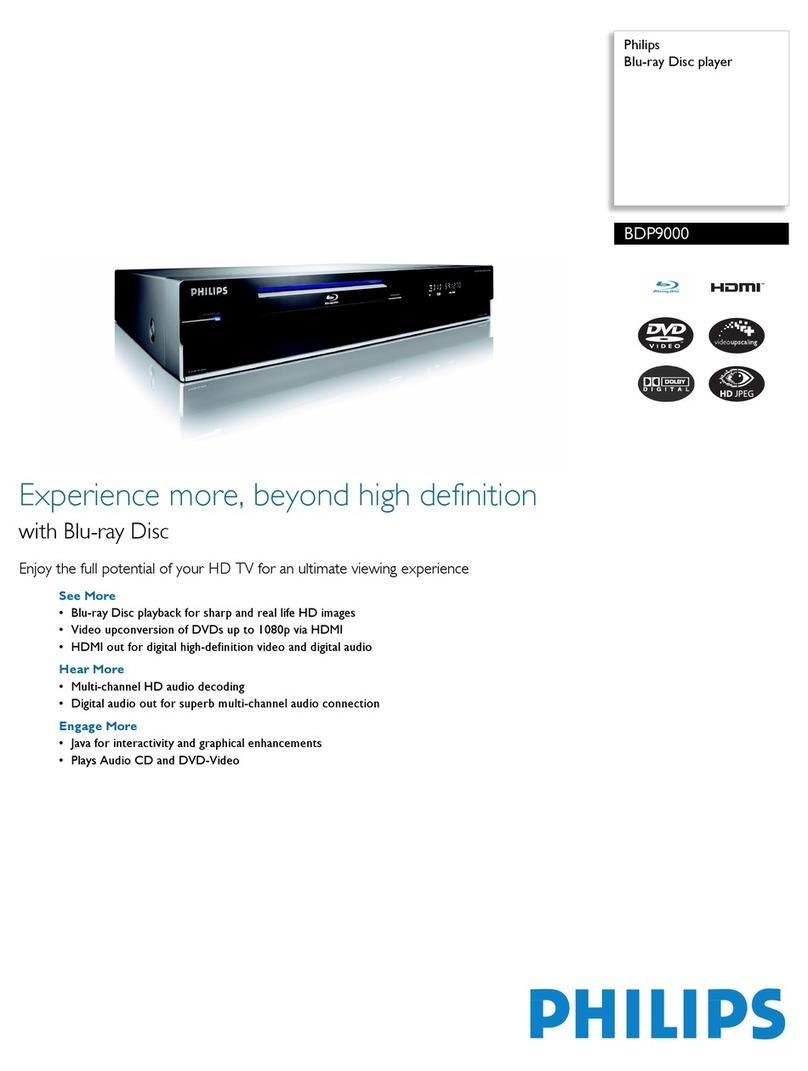 Philips BDP9000 User manual