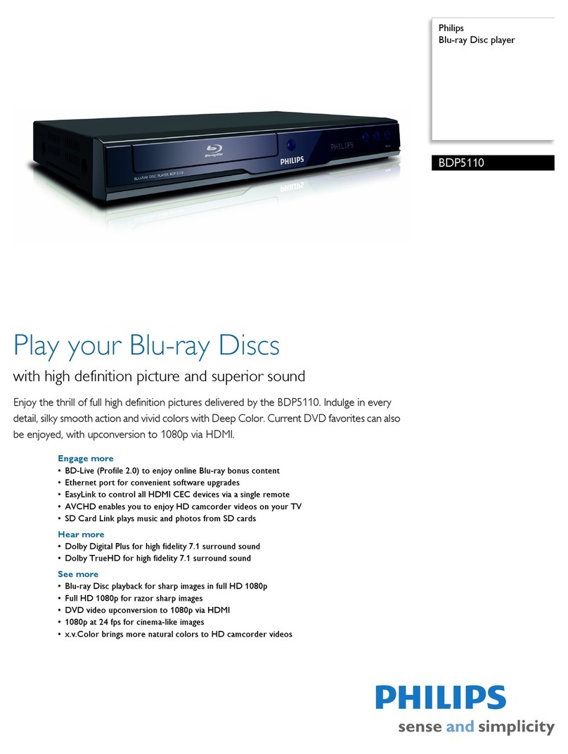 Philips BDP5110 Specifications