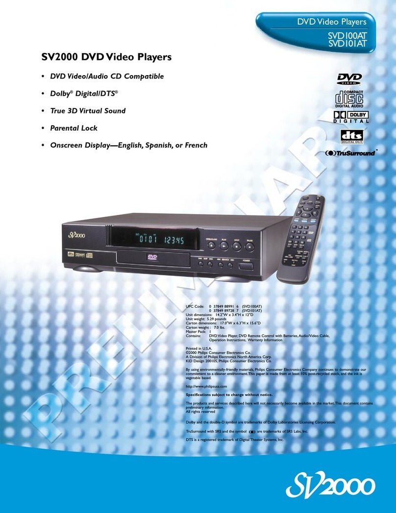 Philips SVD100 Specifications