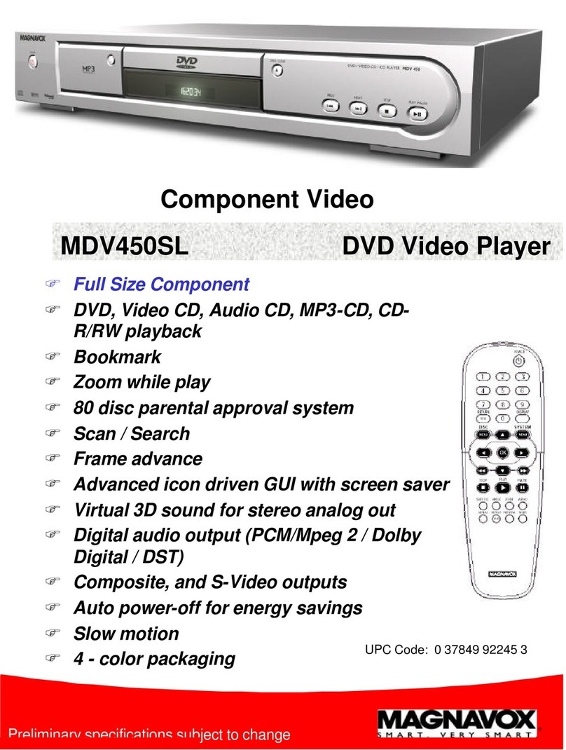 Magnavox MDV450SL User manual