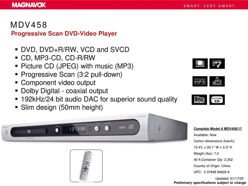 Magnavox MDV458 - Purchased User manual