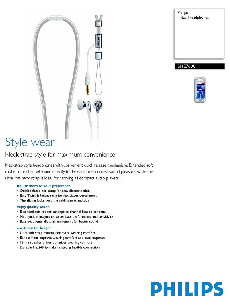 Philips SHE7600 User manual