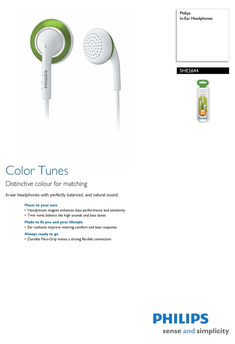 Philips SHE2644 Specifications