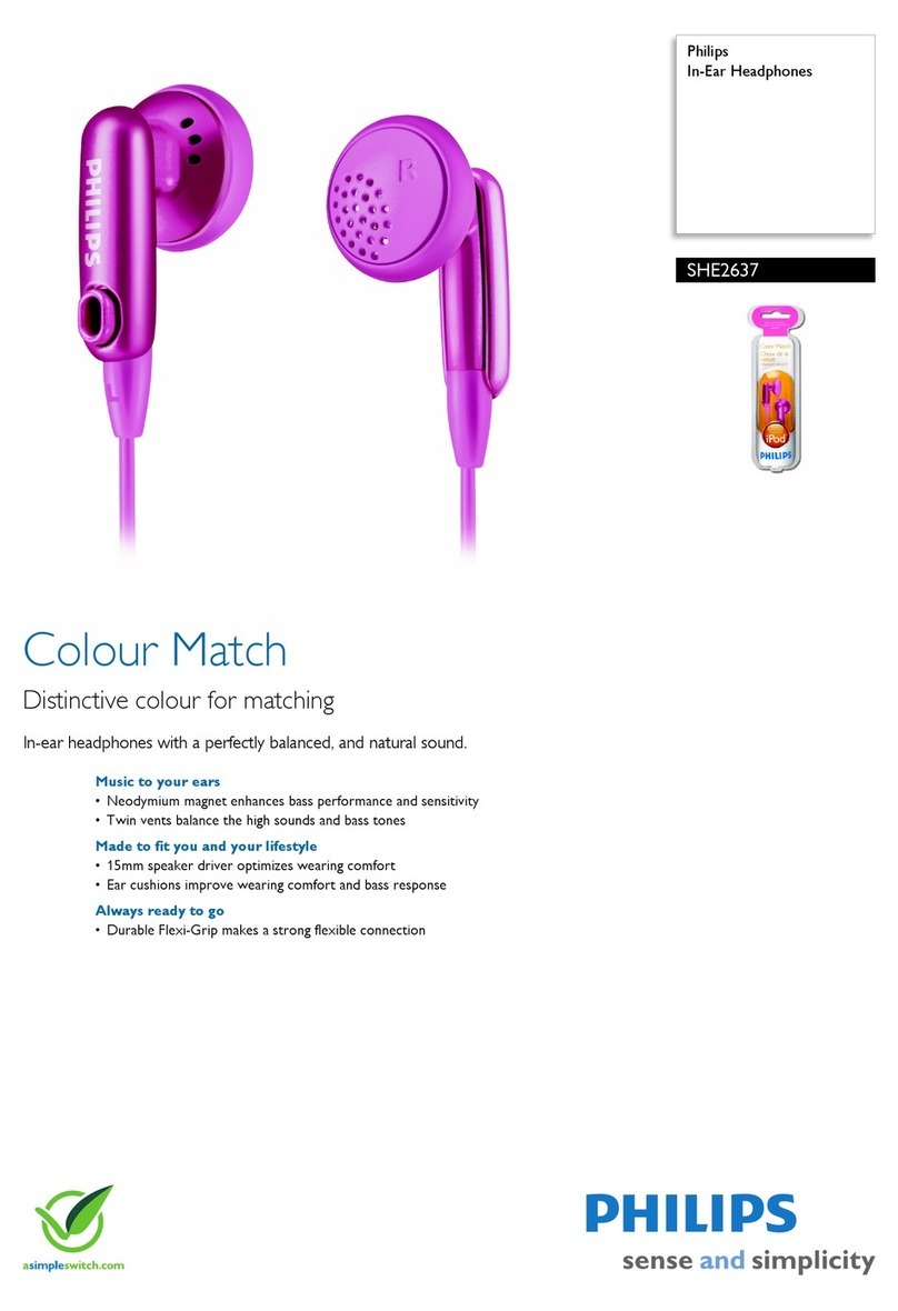 Philips SHE2637 Specifications