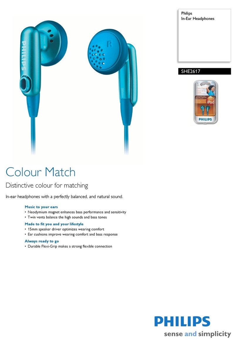 Philips SHE2617 Specifications