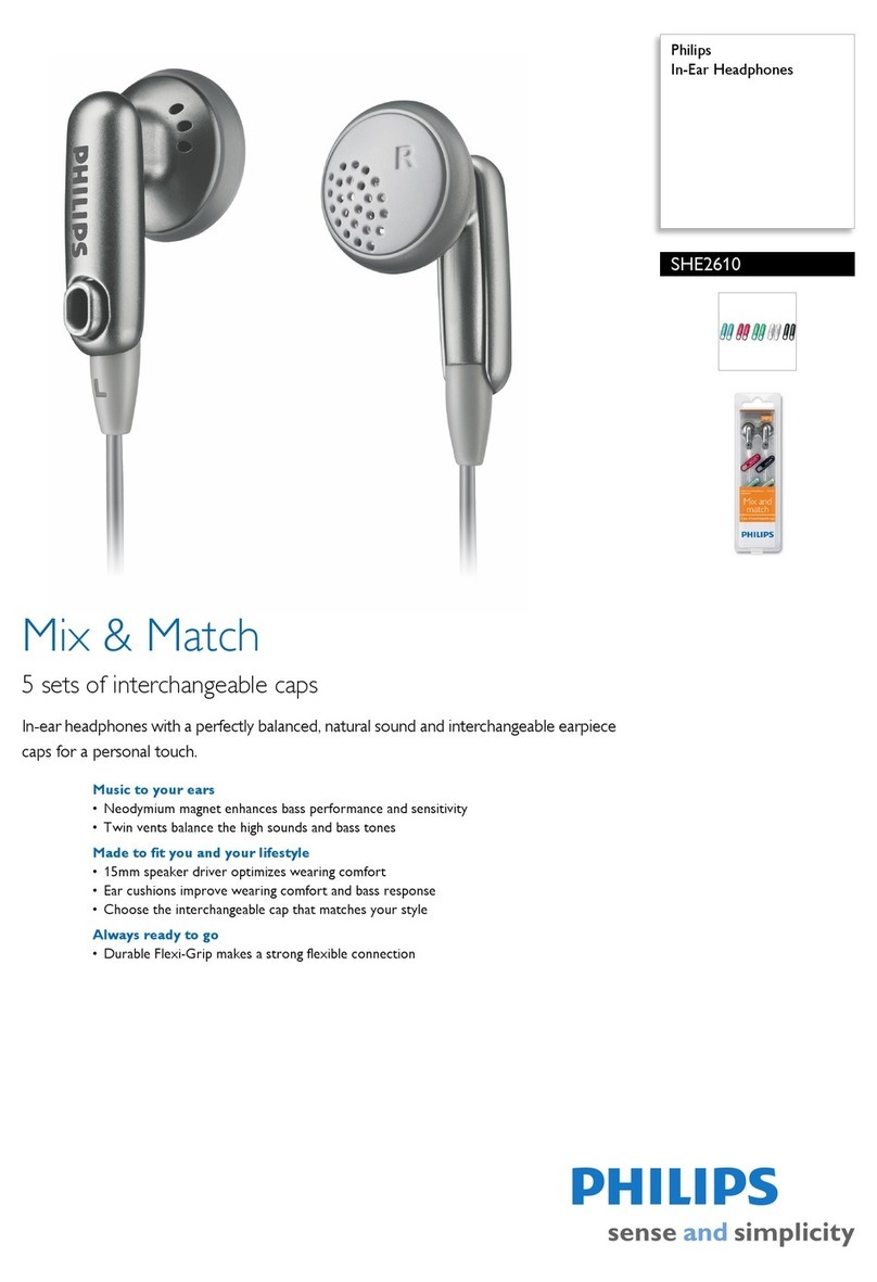 Philips SHE2610 User manual