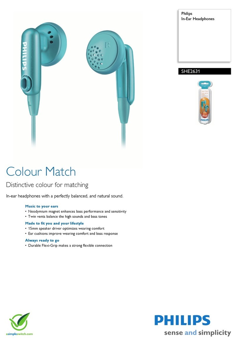 Philips SHE2631 User manual