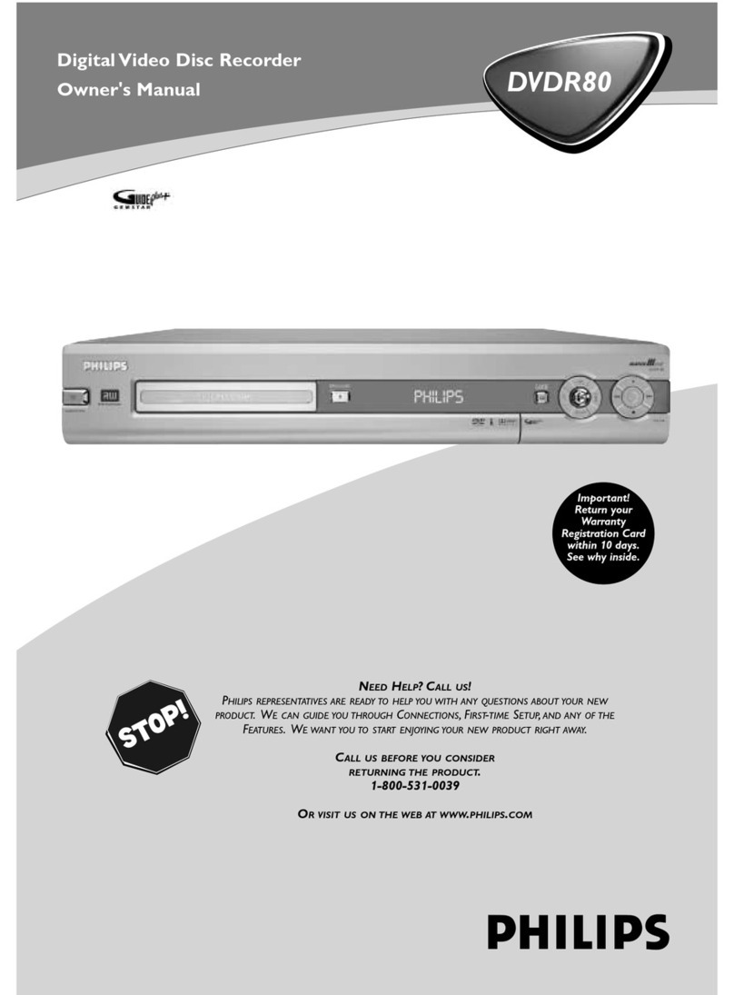 Philips DVDR80 User manual