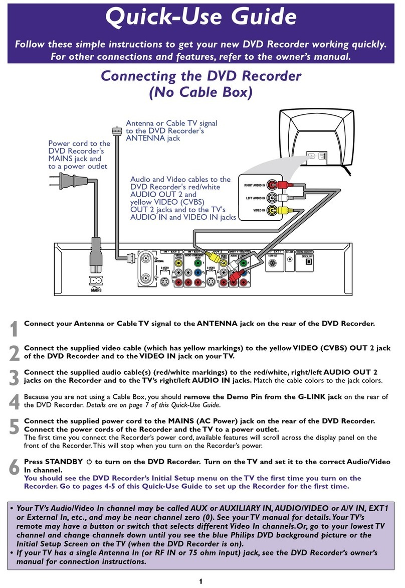 Philips VideoPlus DVDR75 Quick use guide