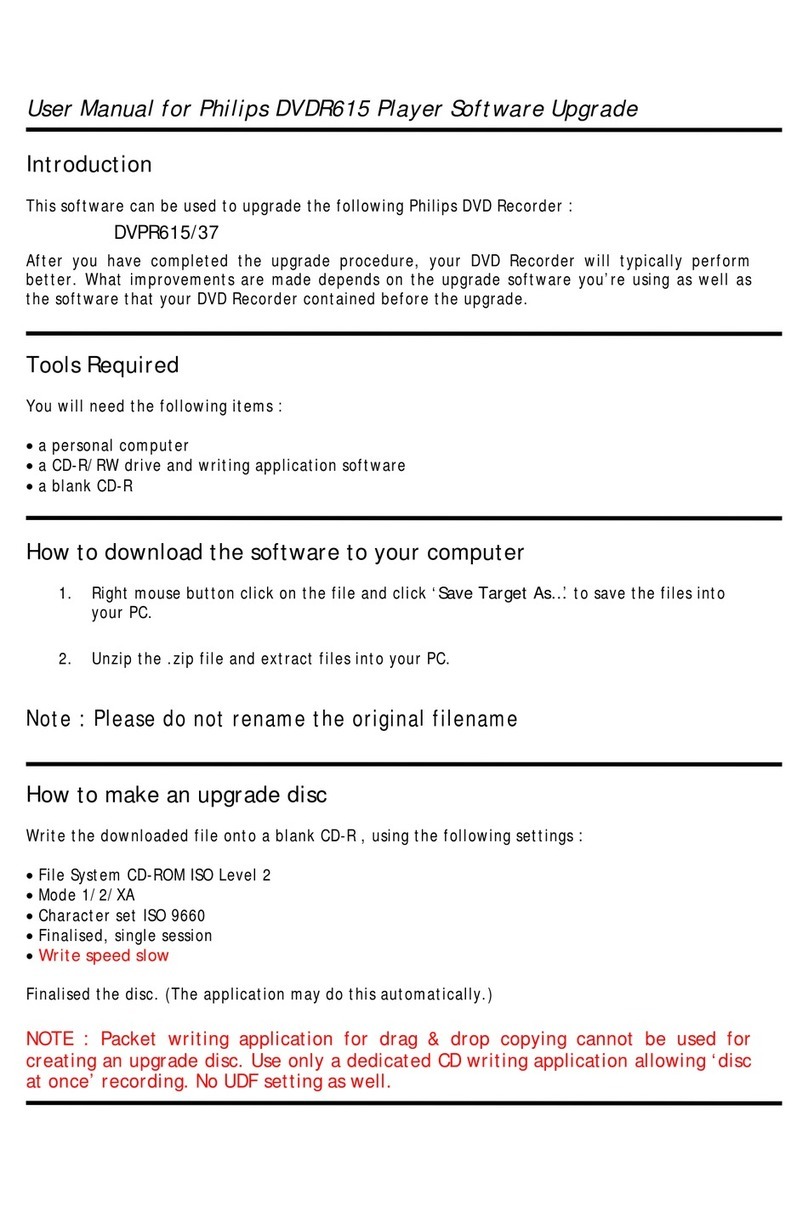 Philips DVDR615 user manual