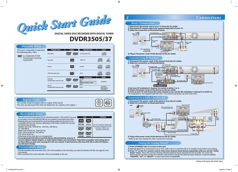 Philips DVDR3505 User manual