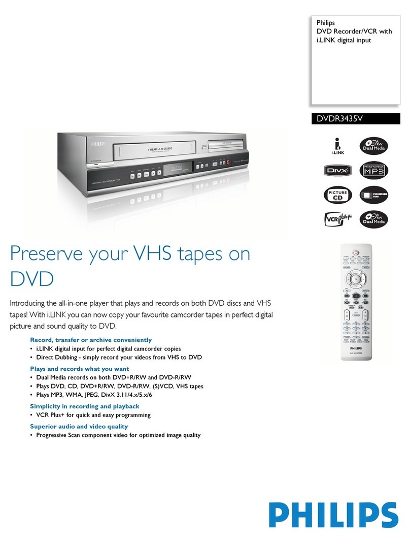 Philips DVDR3435V User manual