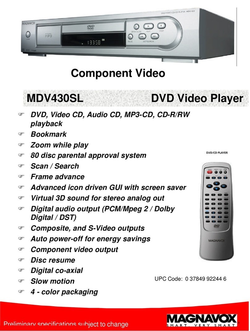 Magnavox MDV430SL User manual