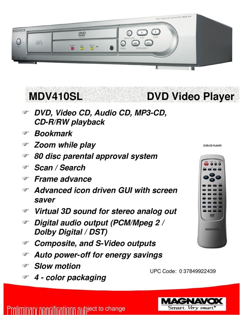Magnavox MDV410SL User manual