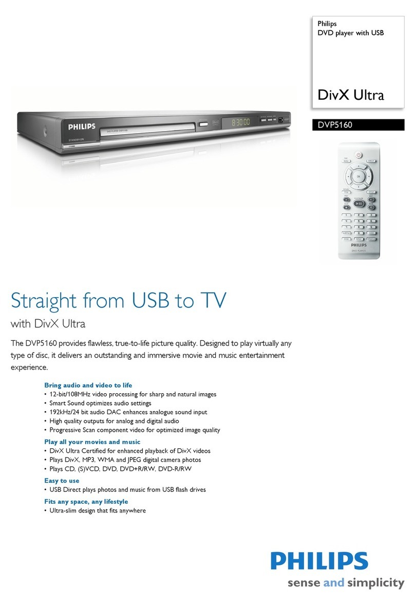 Philips DVP 5160 Specifications