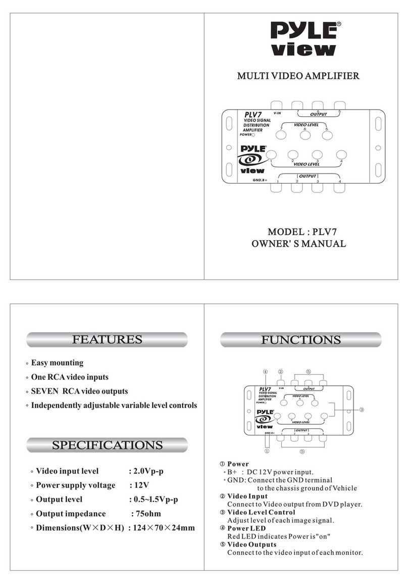 Pyle view PLV7 owner's manual