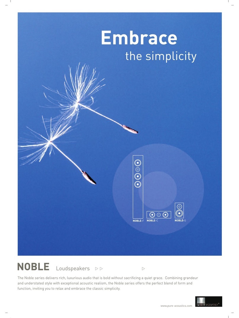 Pure Acoustics NOBLE S User manual Pure Acoustics NOBLE S User manual