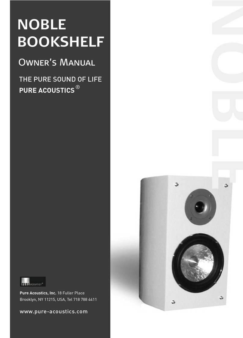 Pure Acoustics Noble bookshelf owner's manual