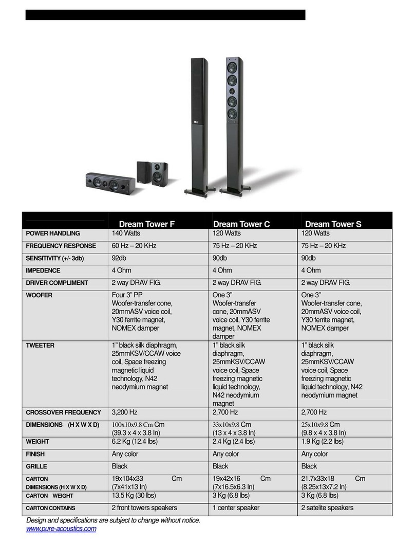 Pure Acoustics DREAM TOWER-C Specifications