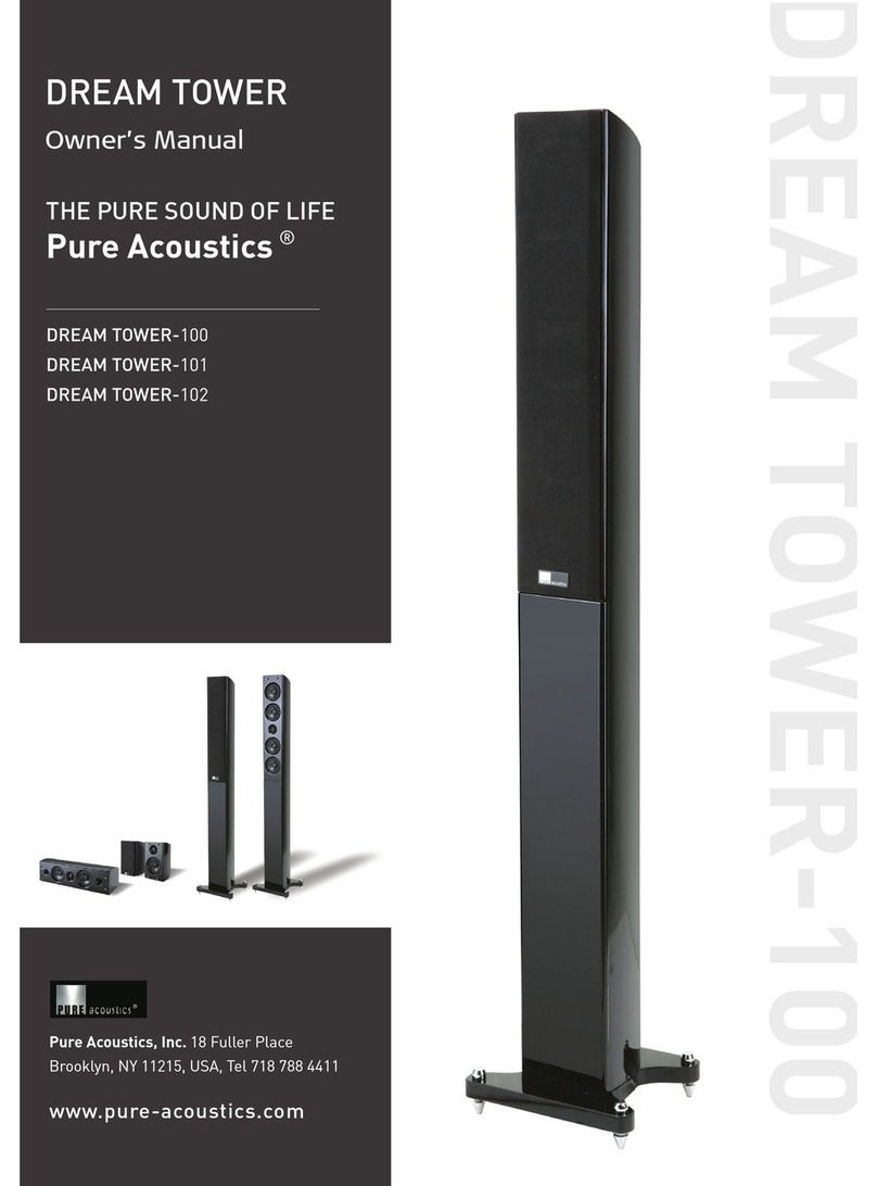 Pure Acoustics DREAM TOWER-100 User manual Pure Acoustics DREAM TOWER-100 User manual