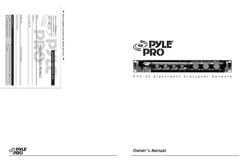 Pyle Pro PYX-3X owner's manual