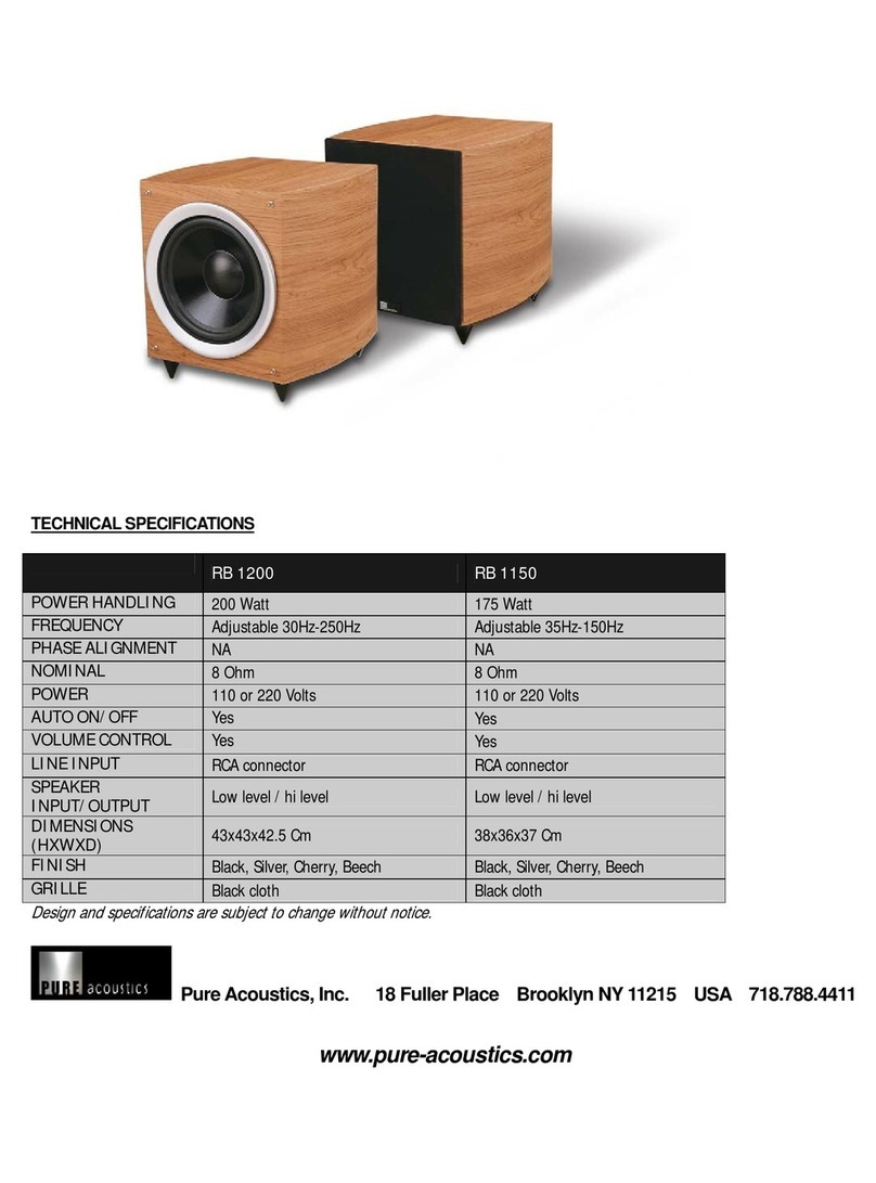 Pure Acoustics RB-1150 Technical specifications
