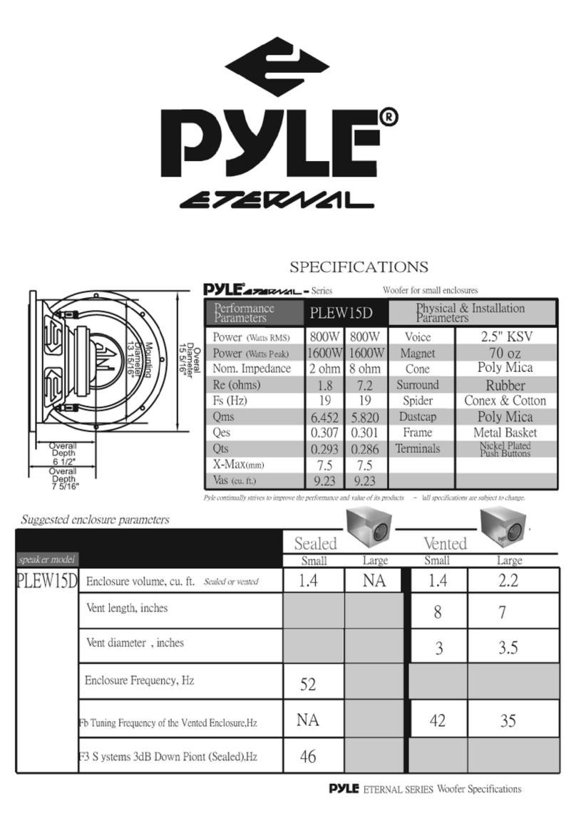 Pyle Eternal PLEW15D User manual