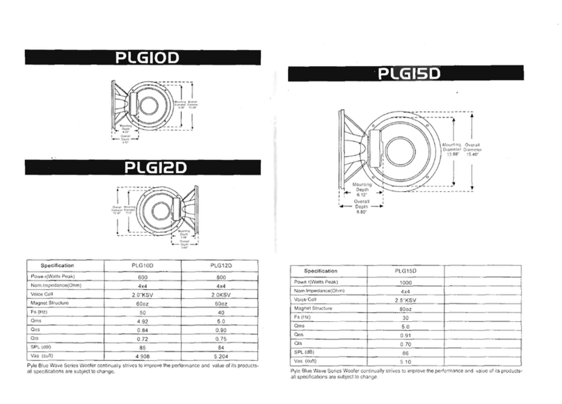 Pyle PLG10D User manual