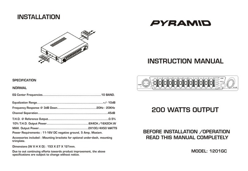 Pyramid 1201GC instruction manual Pyramid 1201GC instruction manual