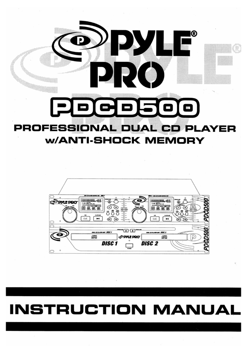 Pyle Pro PDCD500 instruction manual