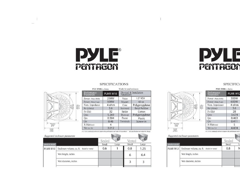Pyle Pentagon PLMRW10 Specifications