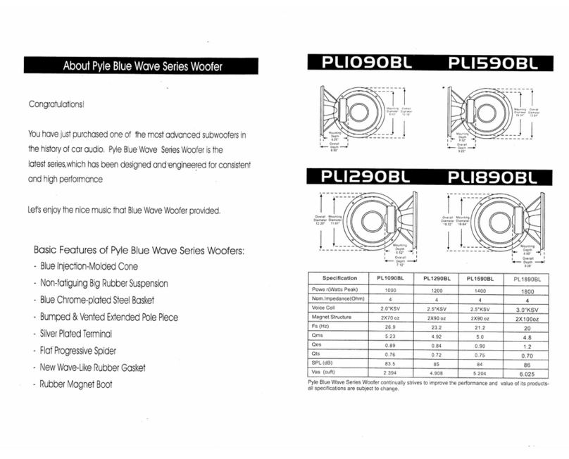 Pyle PL1090BL User manual