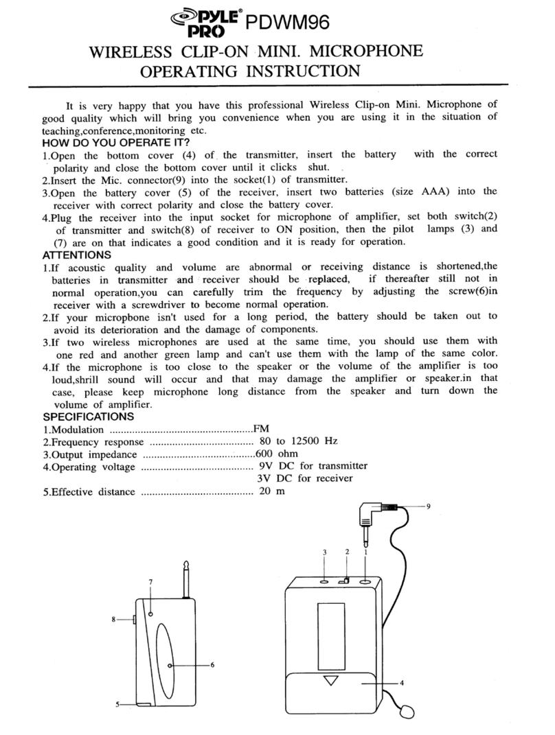 Pyle Pro PDWM96 User manual
