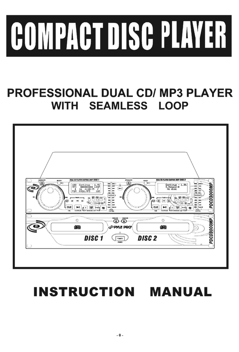 Pyle Pro PDCD3000MP instruction manual