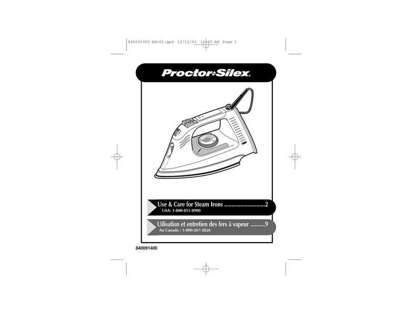 Proctor-Silex 17150 Use and care guide