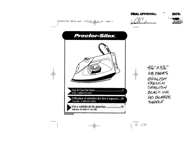 Proctor-Silex 16209 User manual