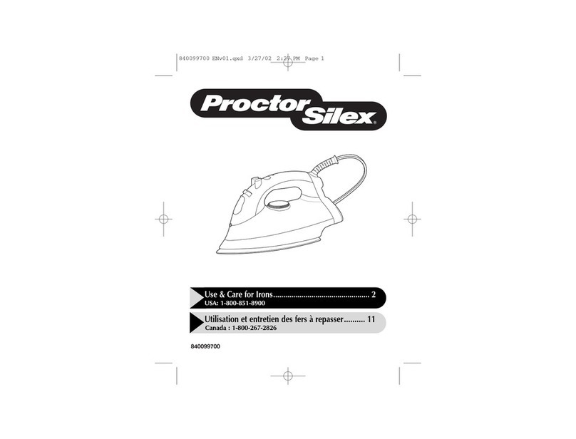 Proctor-Silex 15510 Use and care guide