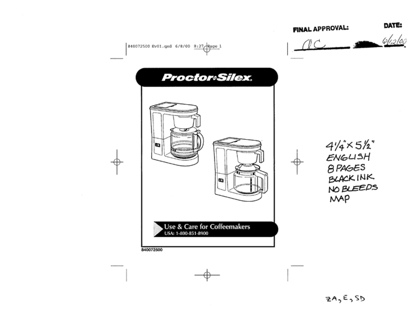 Proctor-Silex A607A Use & care guide