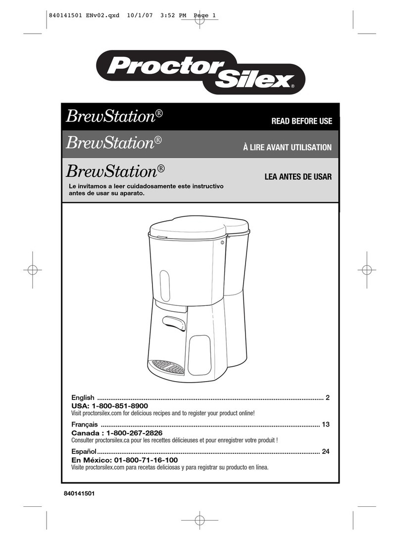 Proctor-Silex BrewStation 44301 User manual