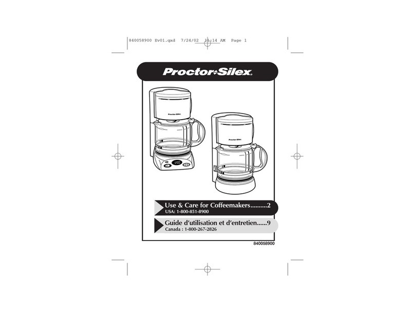 Proctor-Silex 41101 Use and care guide