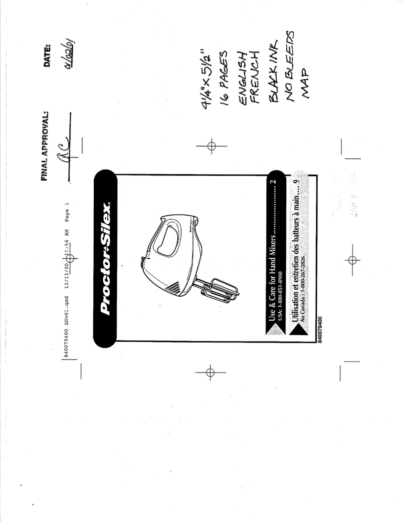 Proctor-Silex 62525 User manual